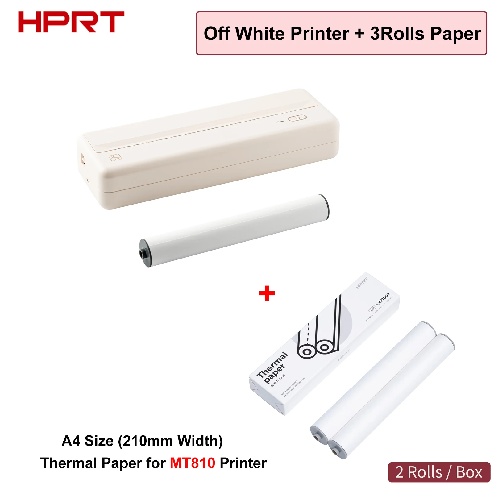 HPRT MT810 A4 Imprimante thermique portable sans fil Mini BT