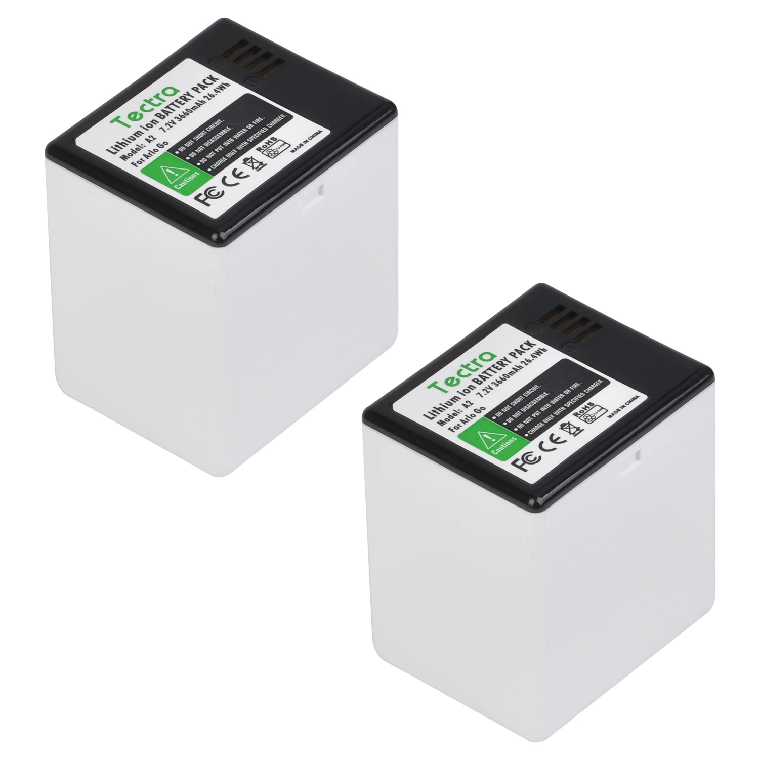 Baterias Recarregáveis do Li-íon de 7.2v 3660mah a2 & Carregador Duplo Conduzido para Arlo go Arlo go Câmera - Image 2