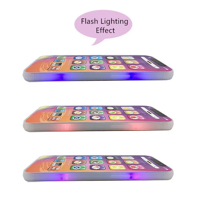 Baby Study English Musical Mobile Phone with LED Learning Educational Interactive Toys for Toddler Children Voice Changer Gifts 5