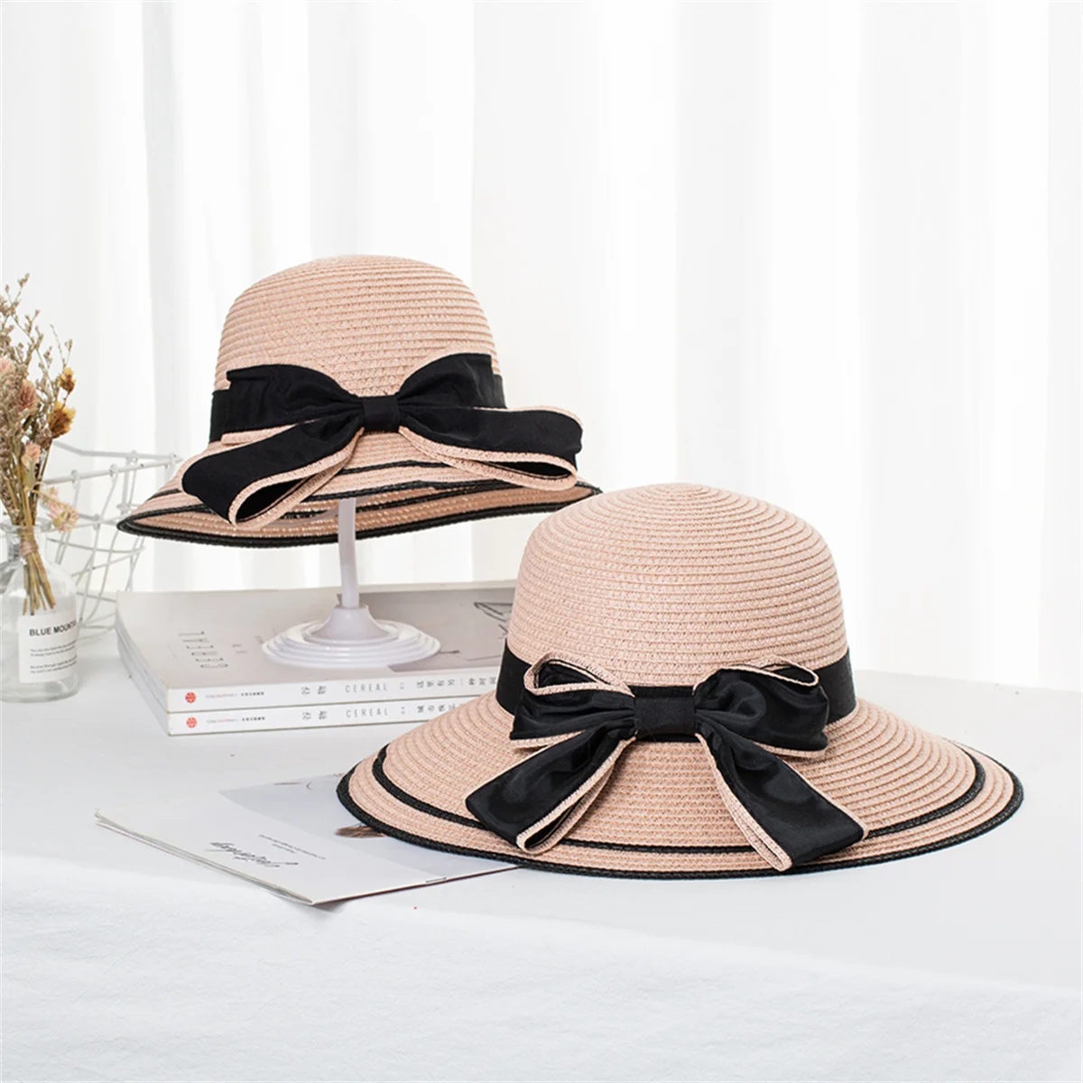 Summer Hats For Kids Sun Hat Beach Ladies Fashion Flat Bowknot Panama Lady Casual Sun Hats For Kids Straw Hat Outdoor Travel