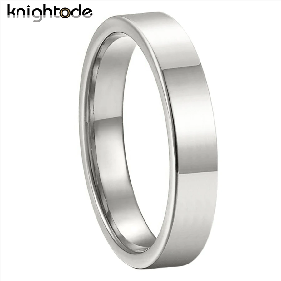 4mm Women High Quality Tungsten Wedding Bands Engagement Little Fnger Ring Flat Polished Comfort Fit