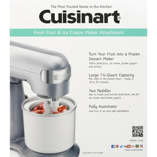 Cuisinart Residential Aluminum Ice Cream Maker Attachment in the