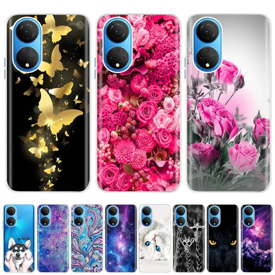 Per Honor X7 Custodia Fiori Farfalla Morbida Custodia In Silicone Cover Posteriore Per Huawei Honor X7 X 7 Honorx7 Cma-Lx1 Fundas Bumper