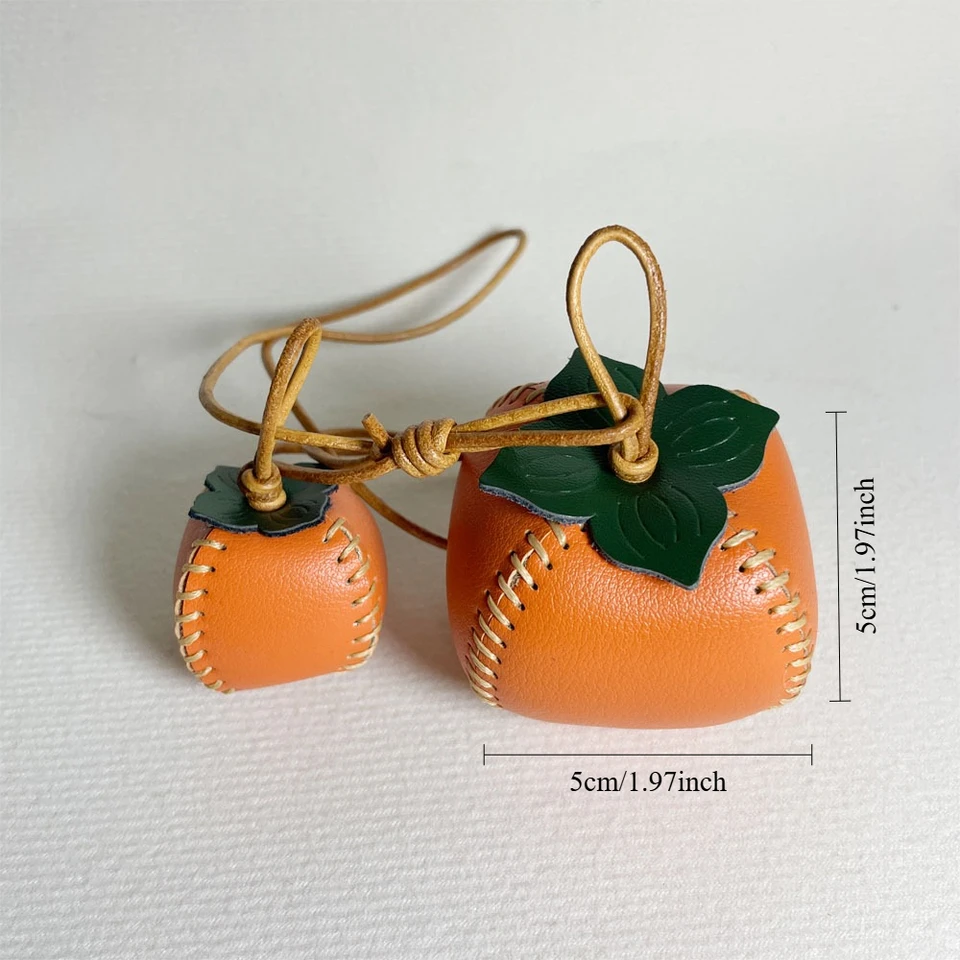 Genuine Handmade Pendants Suitable For Bags Handbag Backpacks,Cute Leather Bag Charms Fruit Keychain Accessories_voghion.com