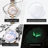 OLEVS Luxury Brand Fashion Original Women's Watches Elegant Date Automatic Mechanical Watch Waterproof Versatile Lady Wristwatch 5