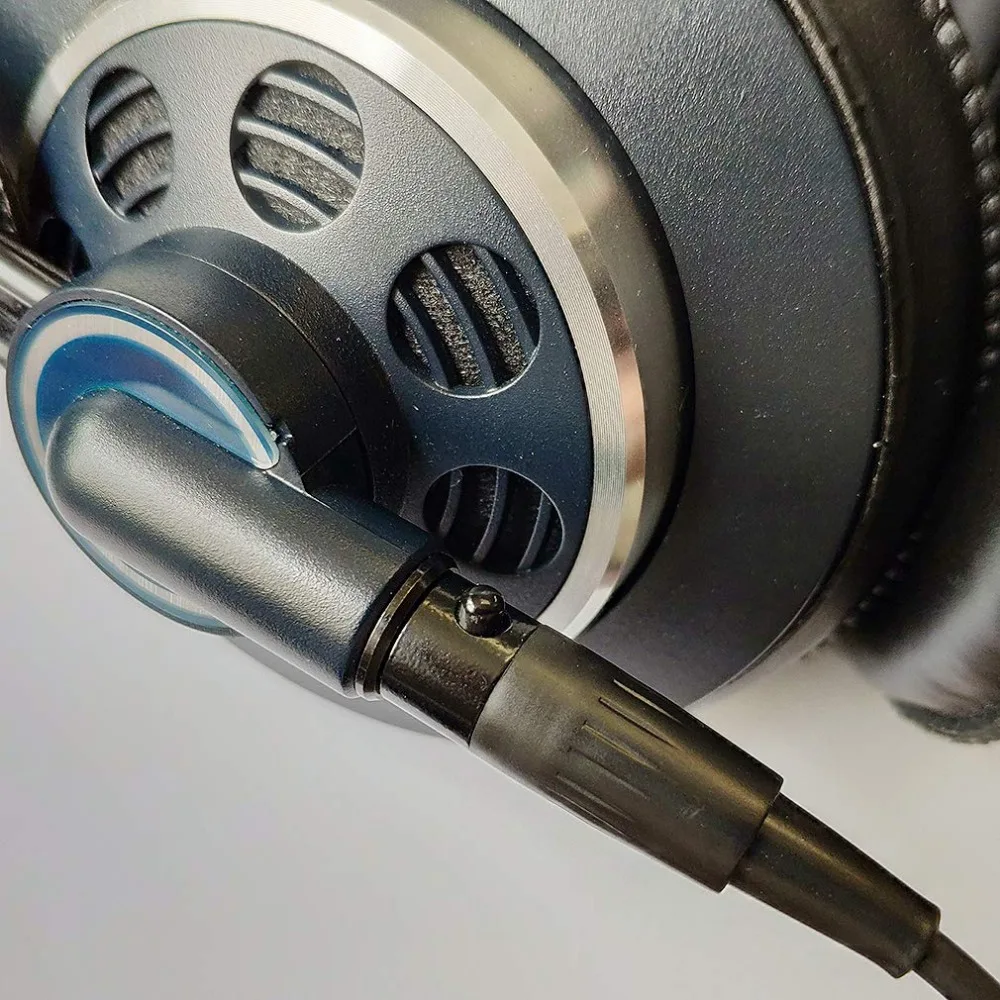 Mini XLR 4-Pin 6.35mm Replacement Spring Cable Extension Cord For Massdrop X Beyerdynamic DT177x GO Headphones