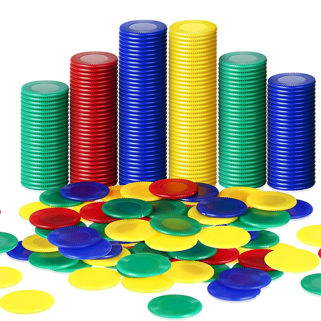 Plastic Poker Chips 400 Pieces 4 Colors Counter Card for Game Playing Counting Bingo