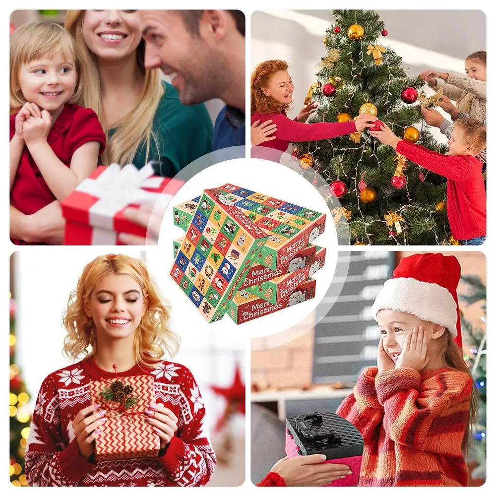 Description Picture 5 of itemEmpty Advent Countdown Calendar 5X Count Down To Christmas Advent Calendar Fillable Holiday Candy Box For Festive Atmosphere For