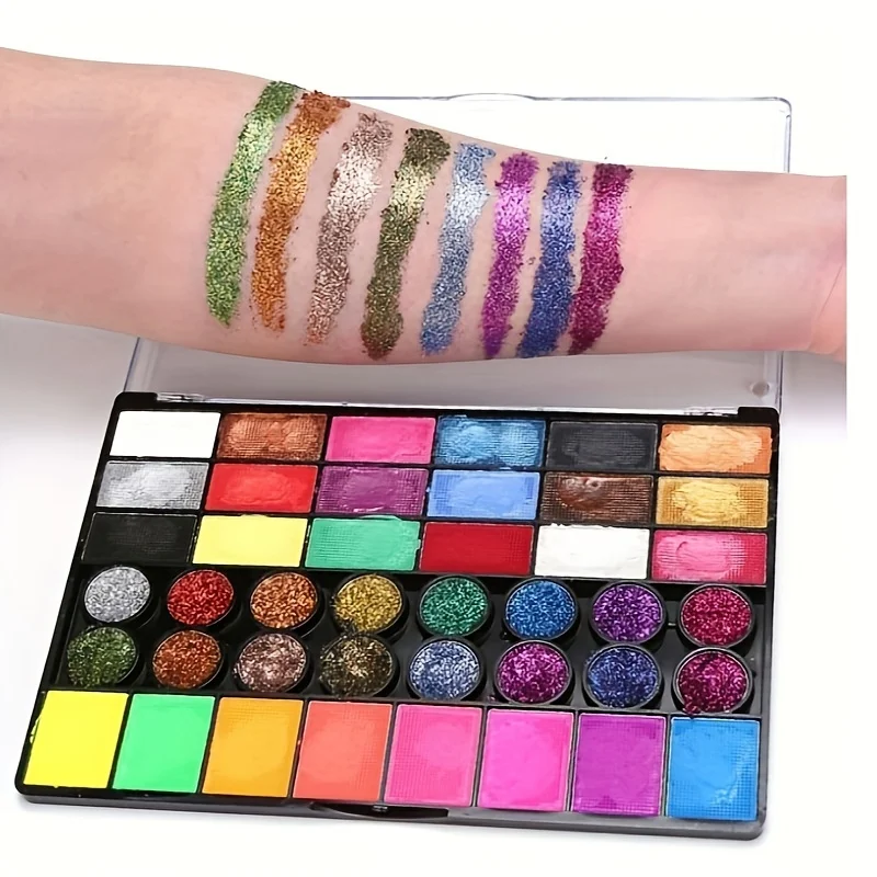 42 Colors Glow Fluorescent Neon Oil Face Body Art Paint Uy Glow Oil Painting Partyfancy Dress Beauty Makeuo cosmefcs 3