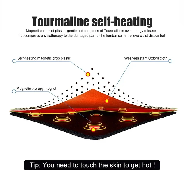 1PCS Thermal Magnetic Therapy Lumbar Support Belt Lower Back Brace for Men  Women,Self-Heating Waist Strap with Gauss Magnets 3