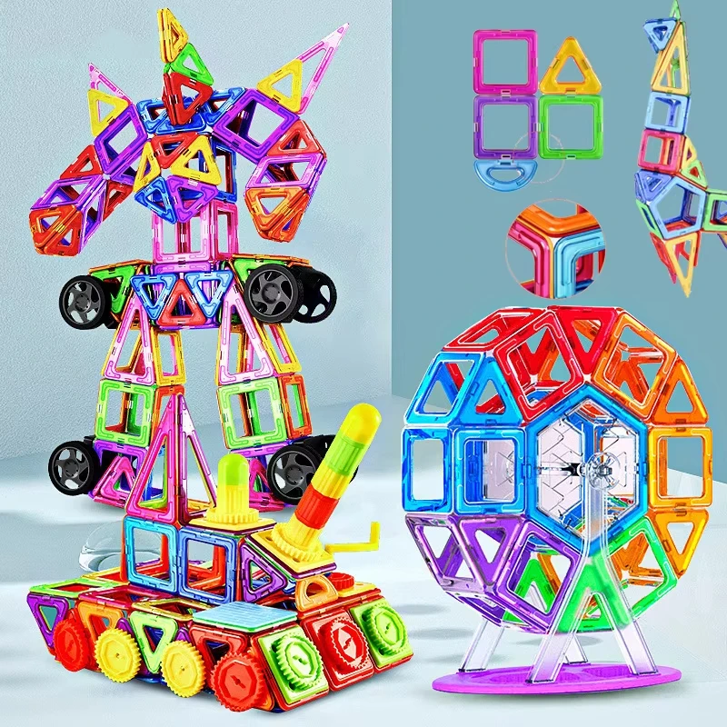 Magnetic Building Blocks 30-168PCS Magnet Tiles Magnetic Building Blocks Toys STEM Educational Constructor Set Toys for Learning Birthday Christmas Gifts magnetic building blocks,magnetic assembly toy