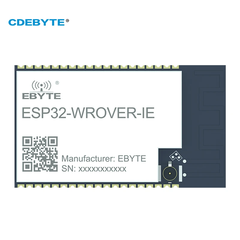 

ESP32 2.4G Wifi Wireless Module CDEBYTE ESP32-WROVER-IE UART I/O 20dBm IEEE802.11b/g/n IPEX1 Antenna Small Size Module