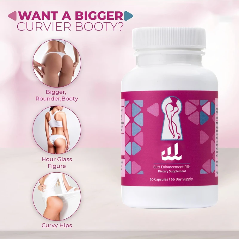 Butt Booster Pill - Suitable for larger, round, and fuller buttocks, containing macagan extract and fenugreek extract