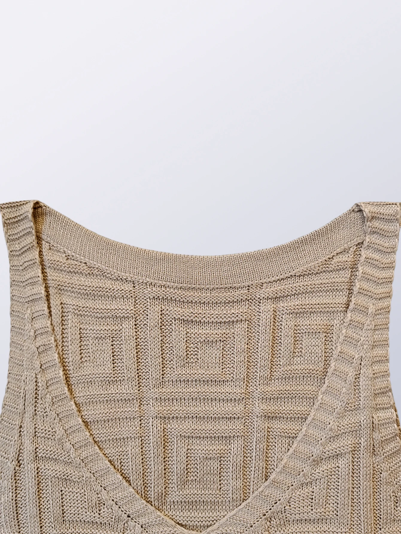 Women Knitted V Neck Sleeveless Bodycon Dresses