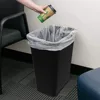 Large 10.25 Gallon Trash Bin – Plastic Garbage and Waste Bin for Office and Home, 15 x 11 x 20.75 Inches, Obsidian 4