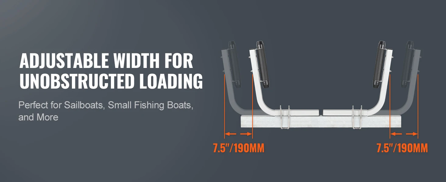 Geleidestangen voor trailer uitgerust met rubberen rollers