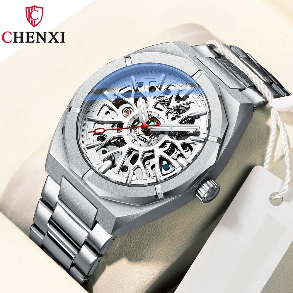 

Fashion Luxury Watch Men Mechanical Watches Stainless Steel Waterproof Tourbillon Automatic Sports Watches Men Top Brand CHENXI