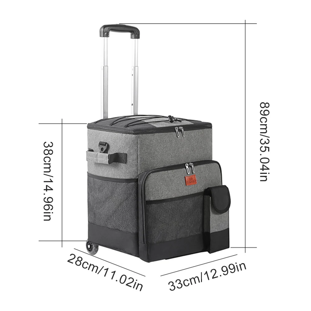 Home & Garden Storage Box with Wheels Thermal Luggage Cooler 35L Camping Organizer Moving Box Collapsible Storage Container