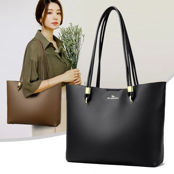 Borsa Hobo da donna Borsa a tracolla solida in pelle PU di qualità superiore Borsa a secchiello Borsa di grande capacità di moda per portafoglio da lavoro scolastico