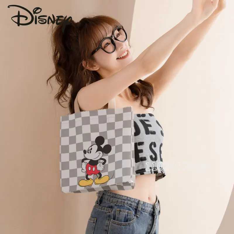 Disney Mickey's Original New Women's Handbag Cartoon Fashion Women's Shoulder Bag Large Capacity High Quality Storage Tote Bag