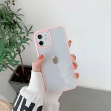

Candy Acrylic Shell Anti-Drop Phone Case For iPhone 11 12 Mini Pro Max X XS MAX XR 8 6S Plus Transparent Shockproof Frame Covers
