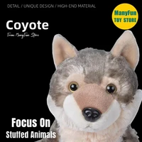 Grey Wolf Plush Toy Lobos High Fidelity Coyote Plushie Wolf Peluche Lifelike Stuffed Animals Simulation Doll Kawai Toy Gifts Kid 1