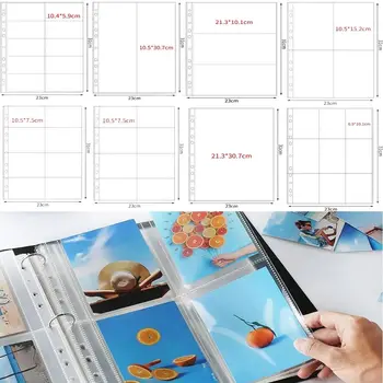 Feuilles de reliure A4 Kpop pour cartes photo, pocommuniste multiples, manchon PP sans acide, recharge d'album photo, carte Liberty, timbre, matrice, rangement de bijoux 1