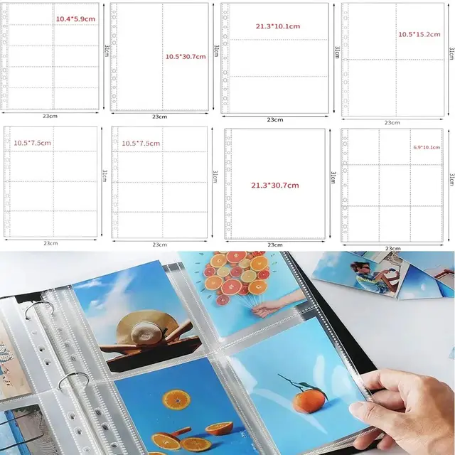 Feuilles de reliure A4 Kpop pour cartes photo, pocommuniste multiples, manchon PP sans acide, recharge d'album photo, carte Liberty, timbre, matrice, rangement de bijoux 1