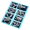 1 pcs Classic Alloy Unlocking Ring Unlocking Magic Puzzle Decryption Game Unlocking Novelty Children Toys Adult Toys 6