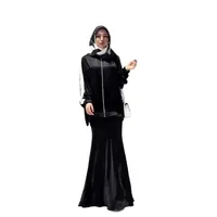 Ensembles musulmans pour femmes, veste, jupes longues, costume, survêtement, manteau, jupe, fermeture éclair, Patchwork, Ensemble Ramadan maroc, tenues de dubaï, 2025 5