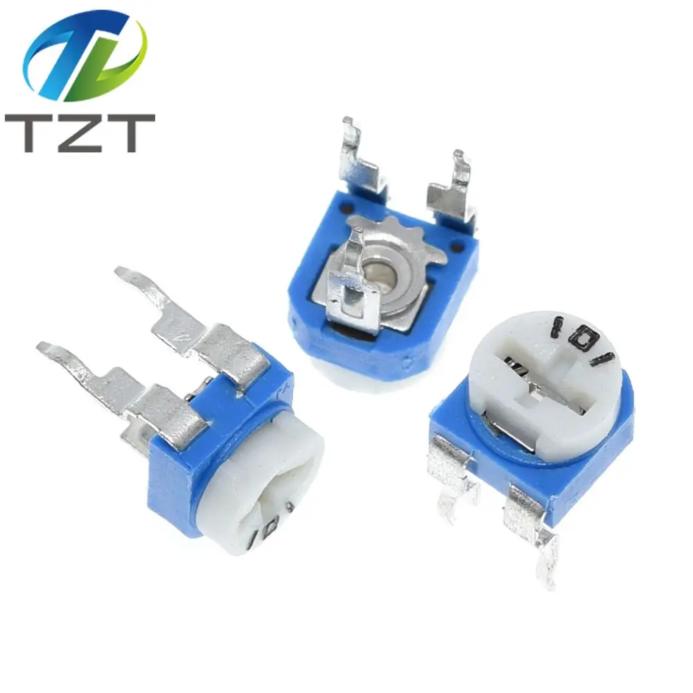 20/50 Stück RM065 RM-065 100 200 500 1K 2K 5K 10K 20K 50K 100K 200K 500K 1M Ohm Trimpot Trimmer Potentiometer variable Widerstände – Detail 4