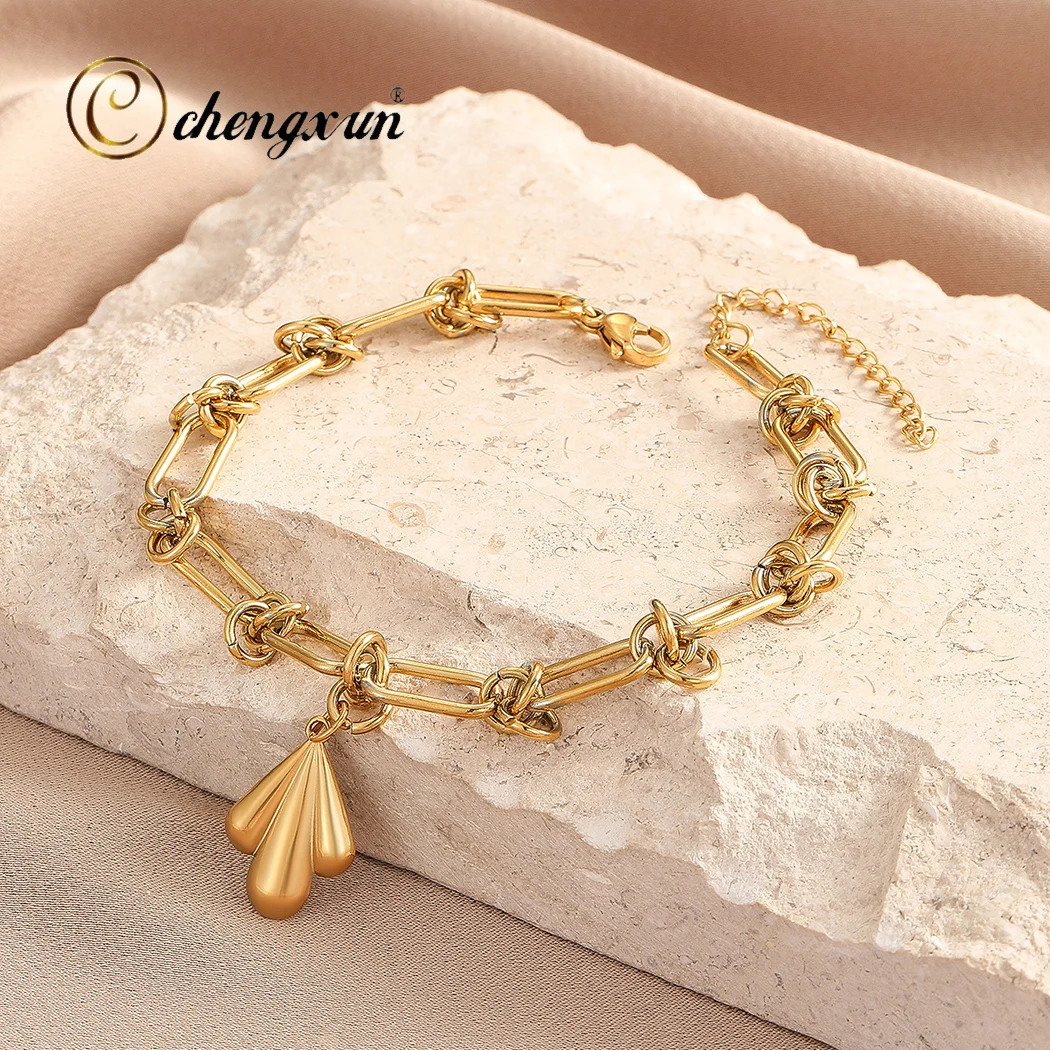 Chengxun Geometric Beatles Charm Womens Chunky Jewelry Simple Jewelry Regali Per Feste Di Compleanno