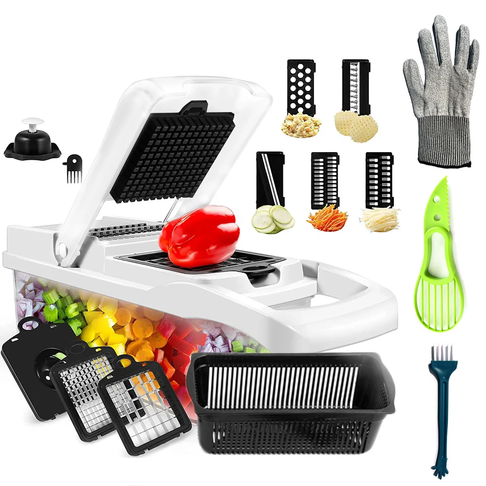 Series 10-In-1, 8 Blade Vegetable Slicer, Onion Mincer Chopper, Vegetable  Chopper, Cutter, Dicer, Egg Slicer With Container