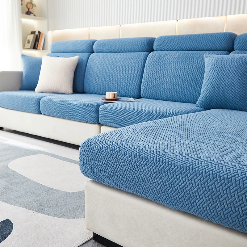 Premium Stretch Jacquard Sofa Seat Cushion Cover - Durable & Stylish Furniture Protector