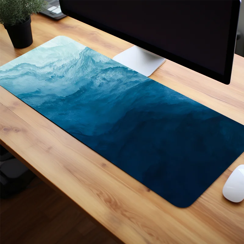 Ocean Waves Desk Mat for Keyboard and Mouse