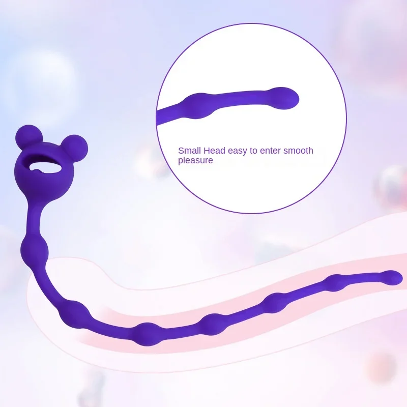 Penis Sex Toys Silicone Horse Eye Stick Penis Plug Urethra Beads Urethral Stimulator Sounding Urethral Masturbation Climax for Men