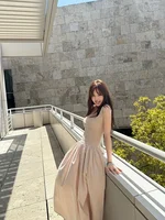 new Summer Patchwork Sleeveless Dress Vintage Female Fashion Casual Holiday Dress For Women Square Neck Long Party Dresses - Image 5