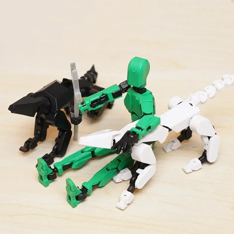 Multi-Jointed Movable Shapeshift Robot 3D Printed Mannequin Character and Dog Figures Toys Parent-children Game For Kids Gifts - Image 5