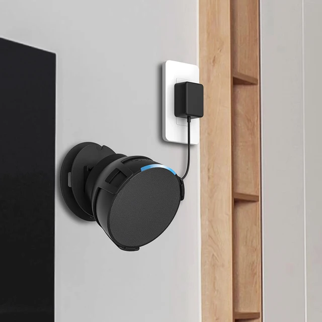 Supporto Da Parete Per Google Nest Audio 5° Gen - Supporto Salvaspazio Con Gestione Cavi (Nero) - Foto 6