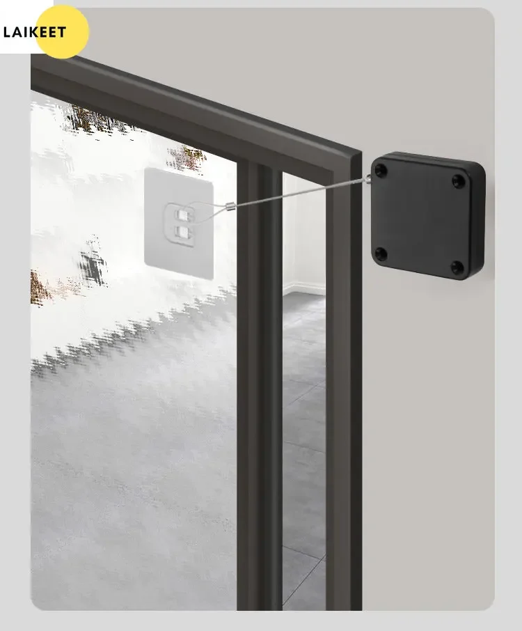 Home Automatic Wood Door Closer Punch Free Auto Self Closing Device for Cabinet Fridge Kitchen Slide Door House Gate Heavy Duty
