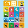 45pcs Montessori Children Toddler Baby Cognitive Card Animal Double-sided Early Education Cards for Kids Gift 1-6Y 3