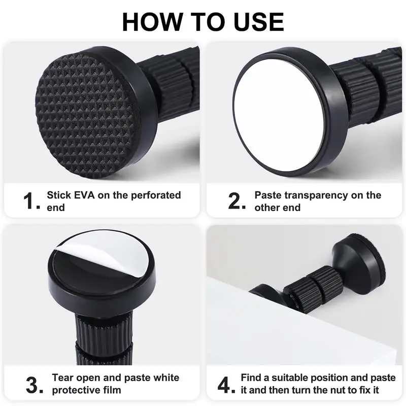Furniture Fall Preventer Bed Frame Support Headboard Stabilizer Adjustable Sofa Stoppers Plastic Wall for Spacer 4 Pcs bed frame