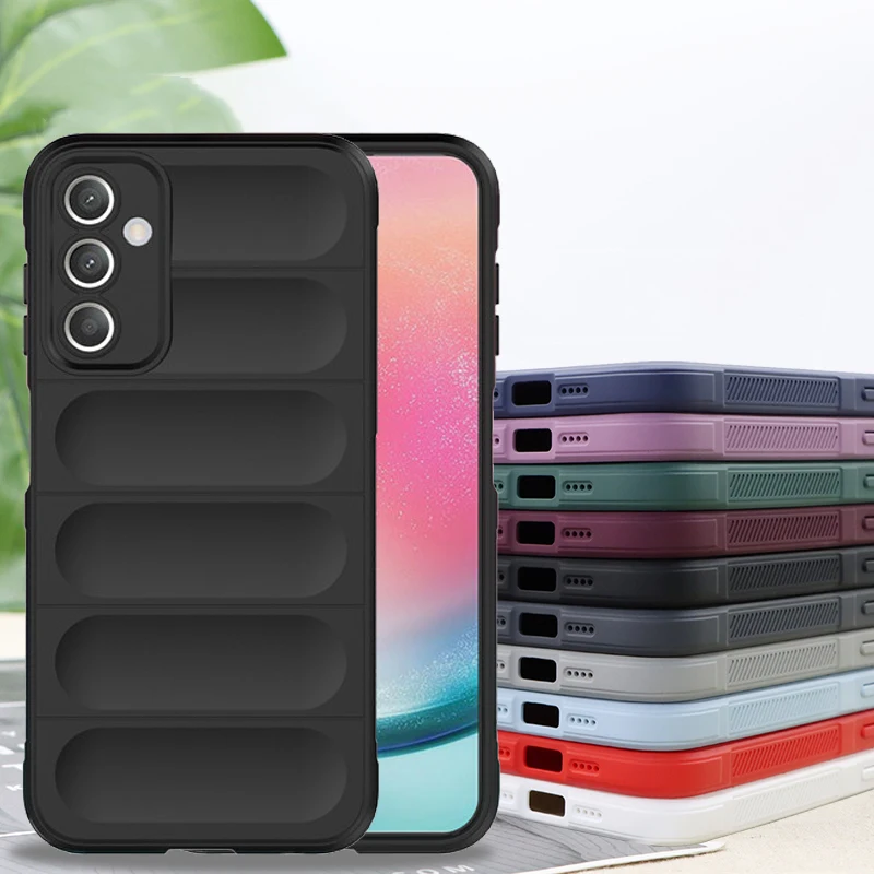 Per Samsung Galaxy A25 Global Case Samsung Galaxy A05 A05S A15 A25 A35 A55 5G Cover Skin-Friendy Cover In Silicone Antiurto