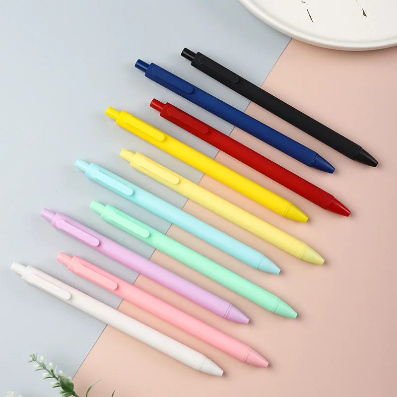 Kaco Retractable  Ballpoint Pen - 10/20 Colors Retractable Ballpoint Pen  0.5mm Ball - Aliexpress