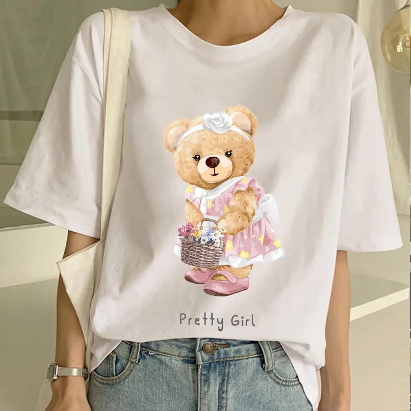 2022 Teddy bear tshirt lovely 3D t shirt women harajuku tee shirt femme  funny camiseta mujer Teddy bear t-shirt women - AliExpress