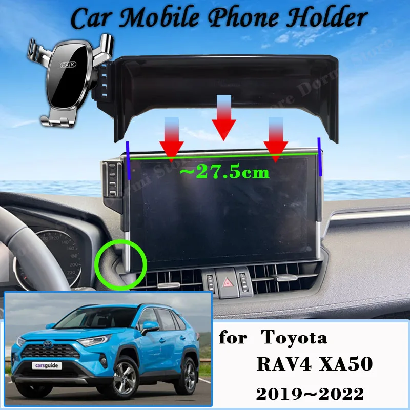 Car Mobile Phone Holder for Toyota RAV4 XA50 2019~2022