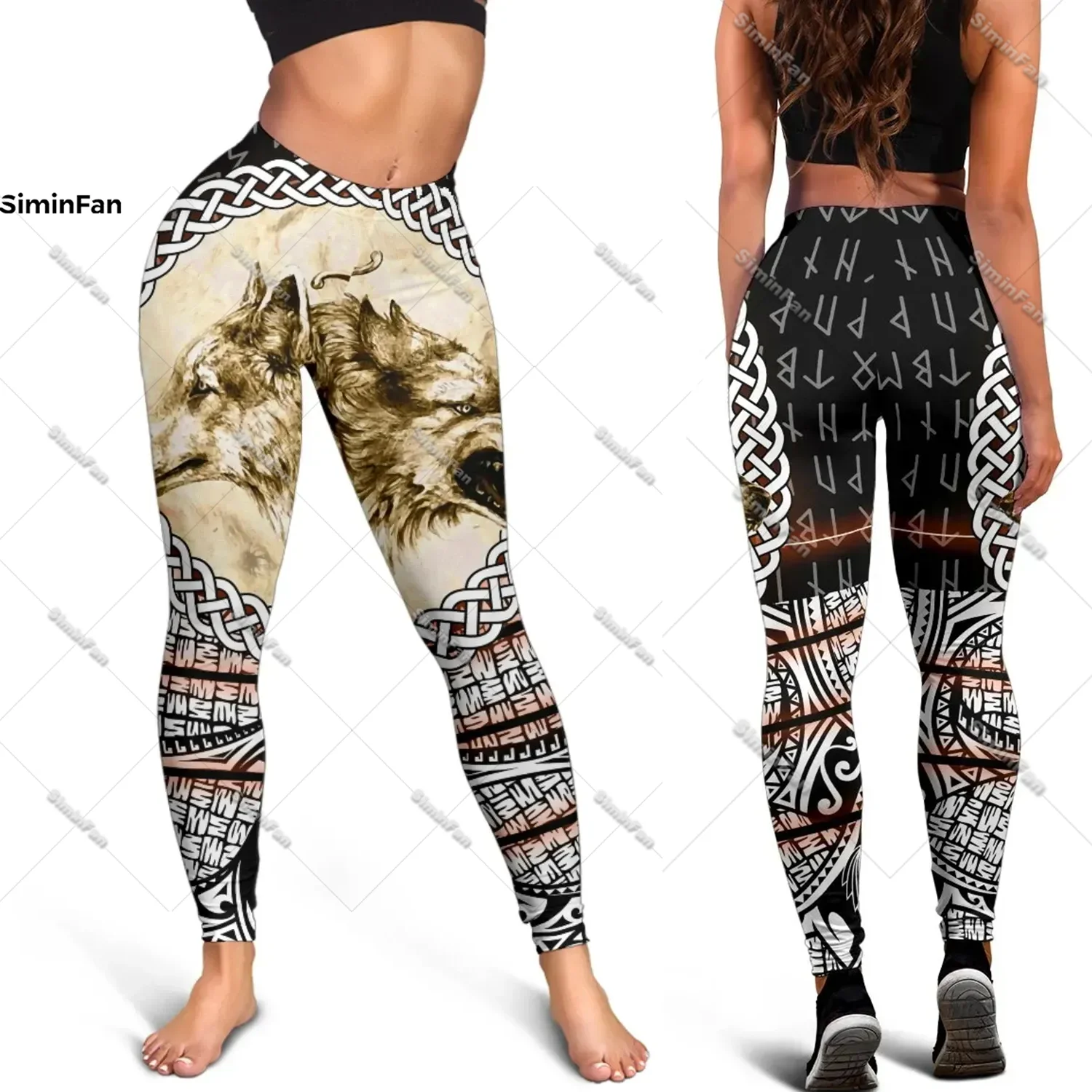 

Viking Raven Wolf 3D Printed Women Legging Female Fitness Yoga Pants Stretchy Sporty Trouser Lady Bottoms Casual Sportswear