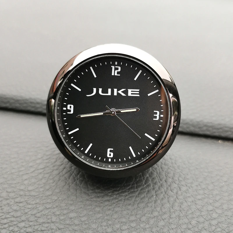 새로운 자동차 시계 전자 쿼츠 시계 대시 보드 닛산 Juke F15 F16 로고 액세서리 자동차 스타일링 액세서리 장식