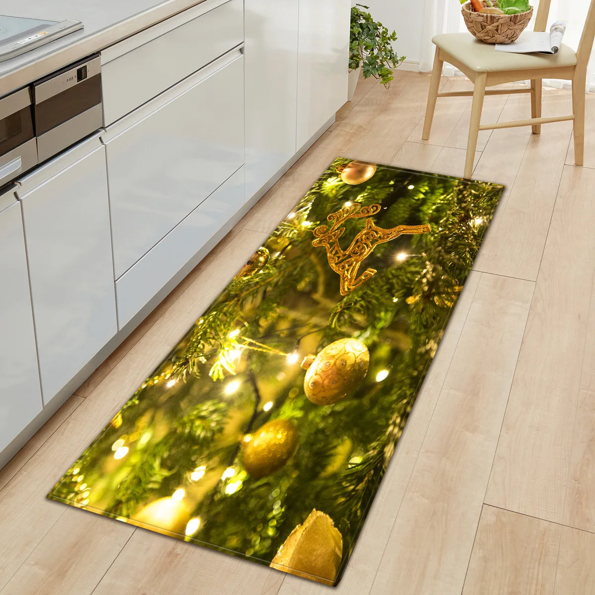 

Modern Entrance Welcome Rugs Soft Carpet Water Absorbent Kitchen Floor Mat Anti Slip Bathroom Bath Mat Christmas Printed Rug