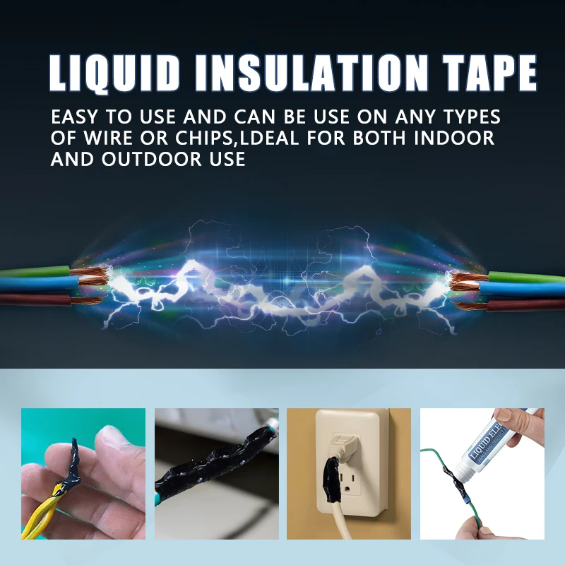 30/50ml Liquid Insulating Tape Repair Rubber Electrical Wire Cable Coat Fix Line Glue Waterproof Liquid Insulation Paste